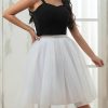 Petticoats | A-Line Slip Knee-Length 5 Tiers Petticoats White – Womens