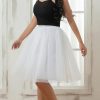 Petticoats | A-Line Slip Knee-Length 5 Tiers Petticoats White – Womens