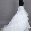 Petticoats | Chapel Train Slip Floor-Length 3 Tiers Petticoats White – Womens