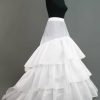 Petticoats | Chapel Train Slip Floor-Length 3 Tiers Petticoats White – Womens