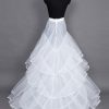 Petticoats | Chapel Train Slip Floor-Length 3 Tiers Petticoats White – Womens