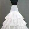 Petticoats | Chapel Train Slip Floor-Length 3 Tiers Petticoats White – Womens