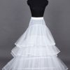 Petticoats | Chapel Train Slip Floor-Length 3 Tiers Petticoats White – Womens