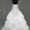 Petticoats | Chapel Train Slip Floor-Length 3 Tiers Petticoats White – Womens