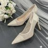 Pumps | Women’s Heels Bridesmaid Shoes Work Party Evening Elegant Simple Mesh Stiletto Heel High Heel Point Toe Slip On Shoes Apricot – Womens