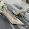 Pumps | Women’s Heels Bridesmaid Shoes Work Party Evening Elegant Simple Mesh Stiletto Heel High Heel Point Toe Slip On Shoes Apricot – Womens