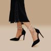 Pumps | Women’s Heels Elegant Chain Pearl Point Toe High Heel Party Evening Shoes Black – Womens