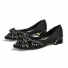 Pumps | Women’s Pumps Daily Party Casual Satin Low Heel Point Toe Bowknot Rhinestone Sequin Color Block Slip On Shoes Blue – Womens