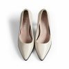 Pumps | Women’s Pumps Work Simple Office PU Leather Flare Heel Point Toe Solid Color Slip On Shoes Apricot – Womens