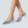 Pumps | Women’s Slingbacks Daily Cocktail Casual Sequin Chunky Heel Low Heel Point Toe Slip On Shoes Silver – Womens