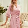 Robes | Charmeuse Bridesmaid Bride Mom Women Robes Personalized Robes/Pajamas Blushing Pink – Womens