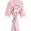 Robes | Charmeuse Bridesmaid Bride Mom Women Robes Personalized Robes/Pajamas Blushing Pink – Womens