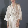 Robes | Charmeuse Bridesmaid Bride Women Robes White – Womens