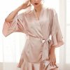 Robes | Elegant Bride Robes Polyester Robes Light Pink – Womens