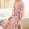 Robes | Elegant Sexy Bride Robes Polyester Lingerie Set Robes Gray – Womens