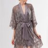 Robes | Elegant Sexy Bride Robes Polyester Lingerie Set Robes Gray – Womens