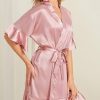 Robes | Imitated Silk Bridesmaid Bride Robes Candy Pink – Womens