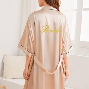 Robes | Personalized Bridesmaid Bride Robes Personalized Robes/Pajamas Champagne – Womens