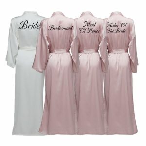 Robes | Personalized Polyester Bridesmaid Bride Mom Women Robes Personalized Robes/Pajamas As Picture – Womens