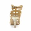 Sandals | Women’s Sandals Cocktail Party Sexy Microfiber Roman Sandals High Heel Open Toe Rhinestone Color Block Summer Buckle Shoes Gold – Womens