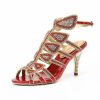 Sandals | Women’s Sandals Cocktail Party Sexy Microfiber Roman Sandals High Heel Open Toe Rhinestone Color Block Summer Buckle Shoes Gold – Womens