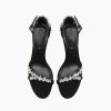 Sandals | Women’s Sandals Party Cocktail Evening Prom Sexy Microfiber Ankle Strap Sandals High Heel Open Toe Rhinestone Summer Buckle Shoes Black – Womens