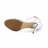 Sandals | Women’s Sandals Party Prom Evening Elegant Simple Leather Ankle Strap Sandals Bridesmaid Shoes High Heel Open Toe Solid Color Summer Buckle Shoes White – Womens