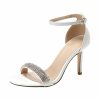 Sandals | Women’s Sandals Rhinestone Open Toe Ankle Strap Sandals Party Prom Evening Cocktail High Heel Shoes Black – Womens