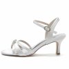 Sandals | Women’s Sandals Wedding Daily Simple Satin Wedding Sandals Bridesmaid Shoes Open Toe Rhinestone Fall Spring Summer Winter Shoes White – Womens