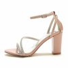 Sandals | Women’s Sandals Wedding Party Prom Evening Cocktail Elegant Patent Leather Ankle Strap Sandals Wedding Sandals Block Heel Open Toe Rhinestone Summer Buckle Shoes Black – Womens