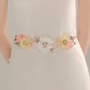 Sashes & Belts | Beautiful Beading/Flower Polyester Sash Yellow – Womens