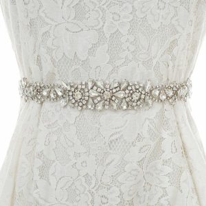 Sashes & Belts | Beautiful/Bridal Rhinestones Satin Sash White – Womens