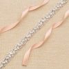 Sashes & Belts | Beautiful/Party Rhinestones Satin Sash White – Womens