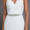 Sashes & Belts | Exquisite Rhinestones Satin Sash Ivory – Womens