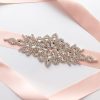 Sashes & Belts | Exquisite/Bridal Rhinestones Satin Ribbon Sash Pearl Pink – Womens