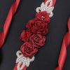 Sashes & Belts | Gorgeous Flower/Plastic Beads Polyester Sash Pink – Womens