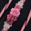 Sashes & Belts | Gorgeous Flower/Plastic Beads Polyester Sash Pink – Womens