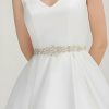 Sashes & Belts | Nice/Bridal Rhinestones Satin Sash Ivory – Womens