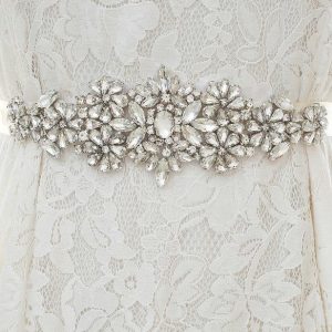 Sashes & Belts | Simple/Bridal Rhinestones Satin Sash White – Womens