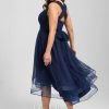 Semi-formal & Cocktail | A-line Halter One Shoulder V-Neck Asymmetrical Tulle Cocktail Dress As Picture – Womens