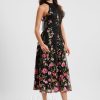 Semi-formal & Cocktail | A-line High Neck Tea-Length Lace Cocktail Dress With Flower Black – Womens