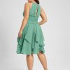 Semi-formal & Cocktail | A-line Scoop Knee-Length Chiffon Cocktail Dress With Cascading Ruffles Ruffle As Picture – Womens