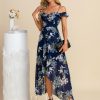 Semi-formal & Cocktail | A-line Sweetheart Asymmetrical Tea-Length Chiffon Cocktail Dress With Ruffle Green – Womens