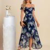 Semi-formal & Cocktail | A-line Sweetheart Asymmetrical Tea-Length Chiffon Cocktail Dress With Ruffle Green – Womens