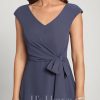 Semi-formal & Cocktail | A-line V-Neck Asymmetrical Chiffon Cocktail Dress Stormy – Womens