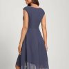 Semi-formal & Cocktail | A-line V-Neck Asymmetrical Chiffon Cocktail Dress Stormy – Womens