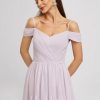 Semi-formal & Cocktail | A-line V-Neck Knee-Length Chiffon Cocktail Dress With Pleated As Picture – Womens