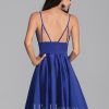 Semi-formal & Cocktail | A-line V-Neck Short Satin Cocktail Dress As Picture – Womens