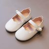 Shoes | Girl’s Flats Daily Mary Jane Pearl Faux Leather Round Toe Flat Heel Shoes White – Girls