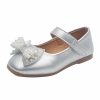 Shoes | Girl’s Flats Flower Girl Shoes Bowknot Pearl Rhinestone Mary Jane Wedding Daily Party Faux Leather Round Toe Flat Heel Hook & Loop Shoes Gold – Girls